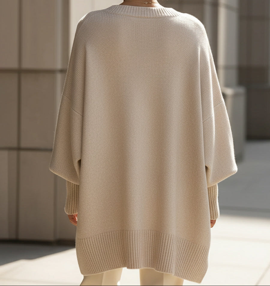 Jennifer | Pull Oversize Drapé à Col Large