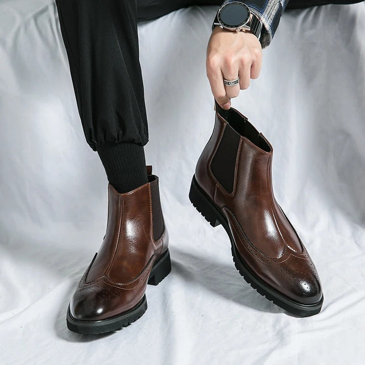 Bottes Chelsea en Cuir Véritable