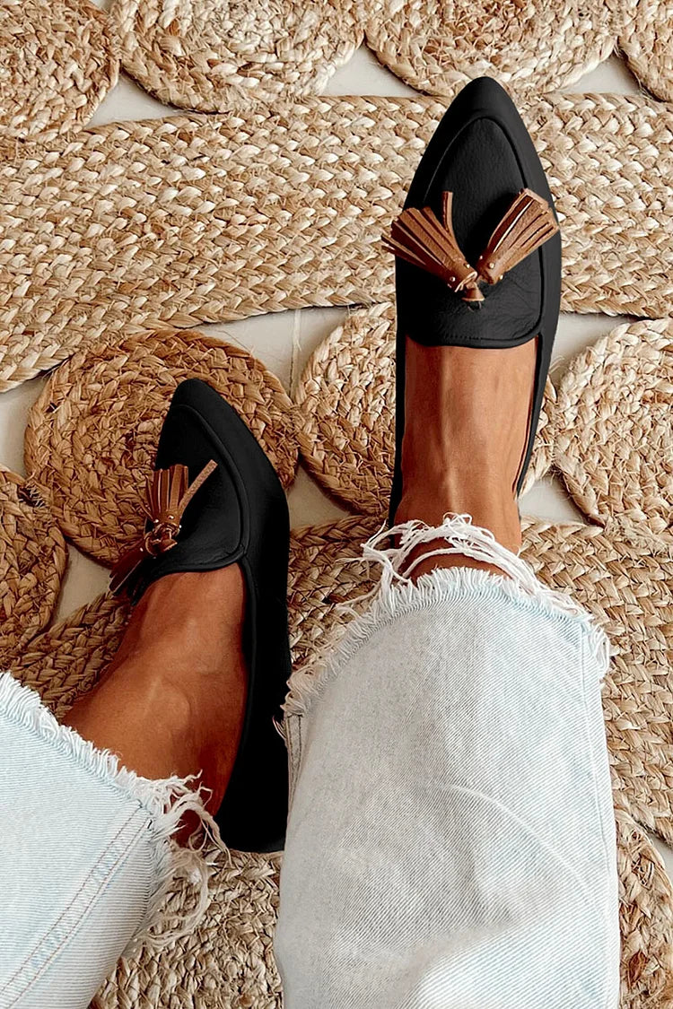 Mocassins Pointus avec Franges