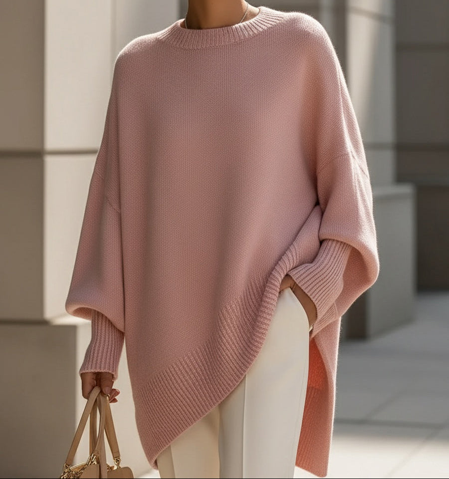 Jennifer | Pull Oversize Drapé à Col Large