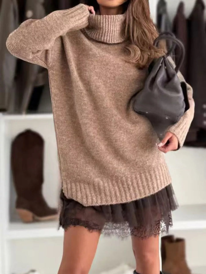 Stella | Pull Oversize Col Roulé