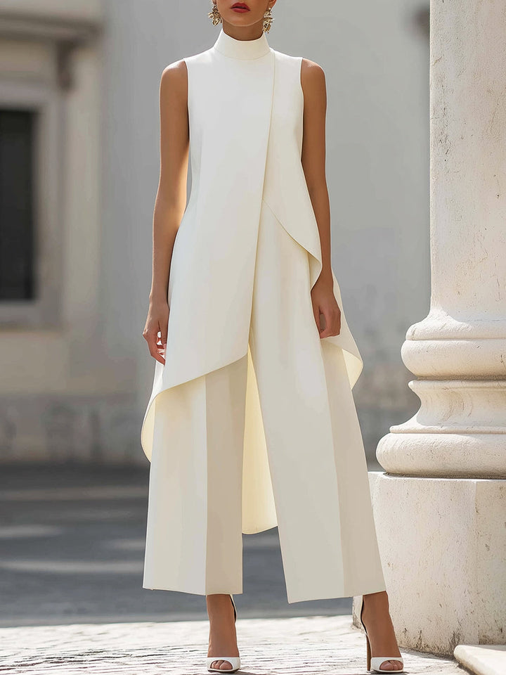 Everly - Élégant Costume Deux-Pièces à Jambes Larges