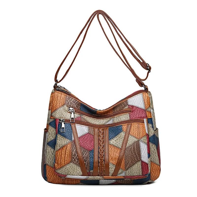Élise™ | Sac patchwork multipoches