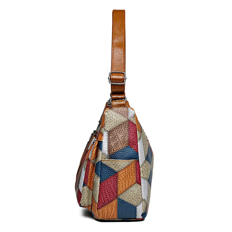 Élise™ | Sac patchwork multipoches