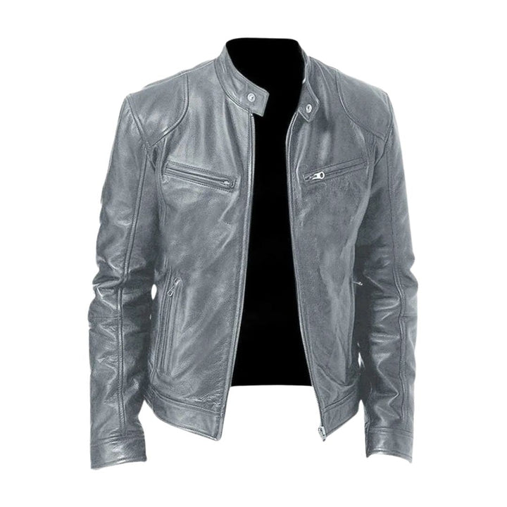 Veste en Cuir Décontractée