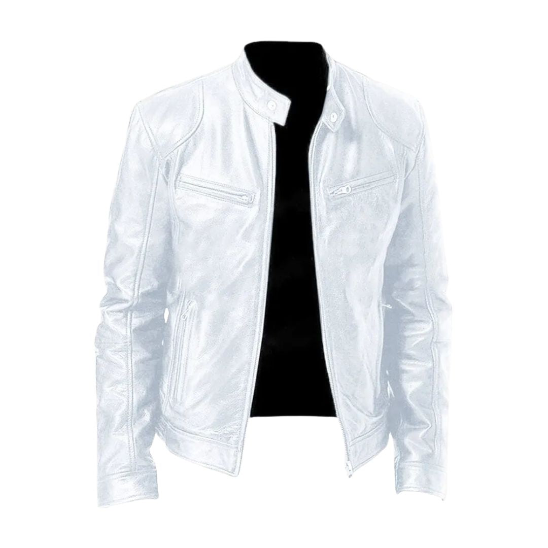Veste en Cuir Décontractée
