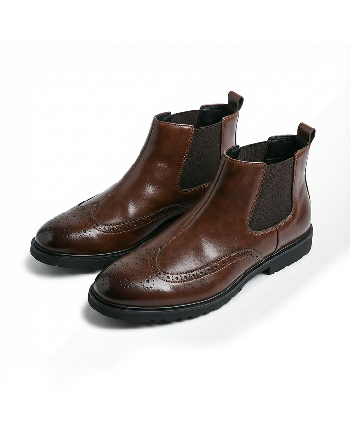 Bottes Chelsea en Cuir Véritable