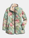 Carys | Veste Matelassée avec Motif Floral Rétro
