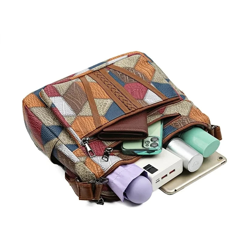 Élise™ | Sac patchwork multipoches