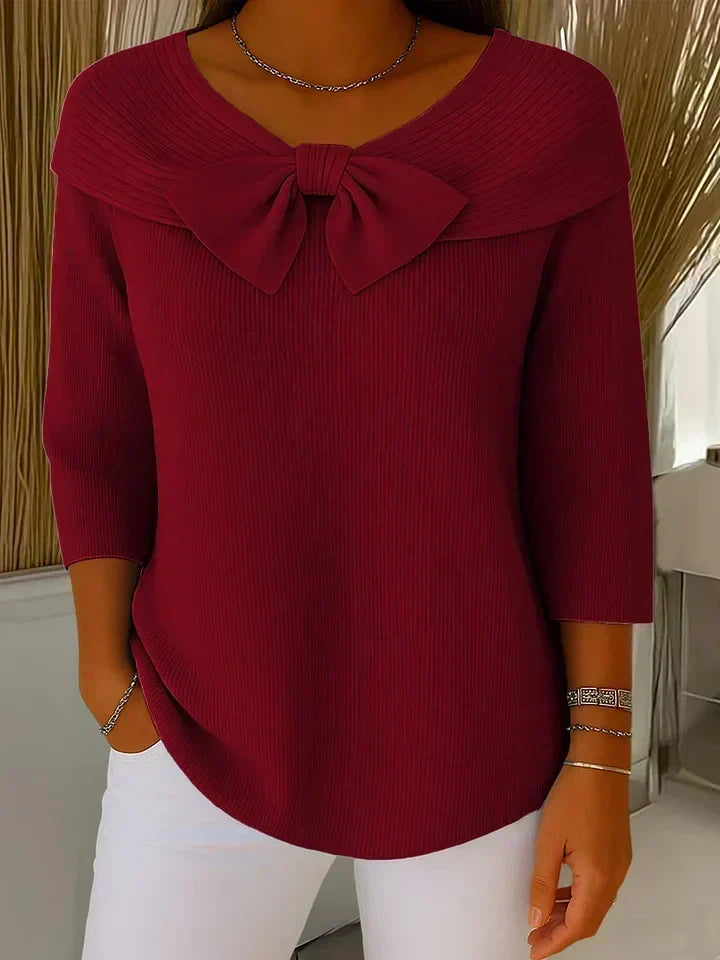 Adélie | Pull Col Rond Nœud