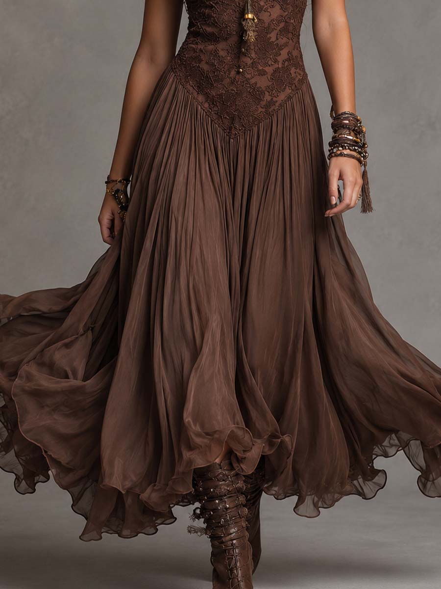 Olivia | Robe Maxi Corset en Dentelle pour Femmes