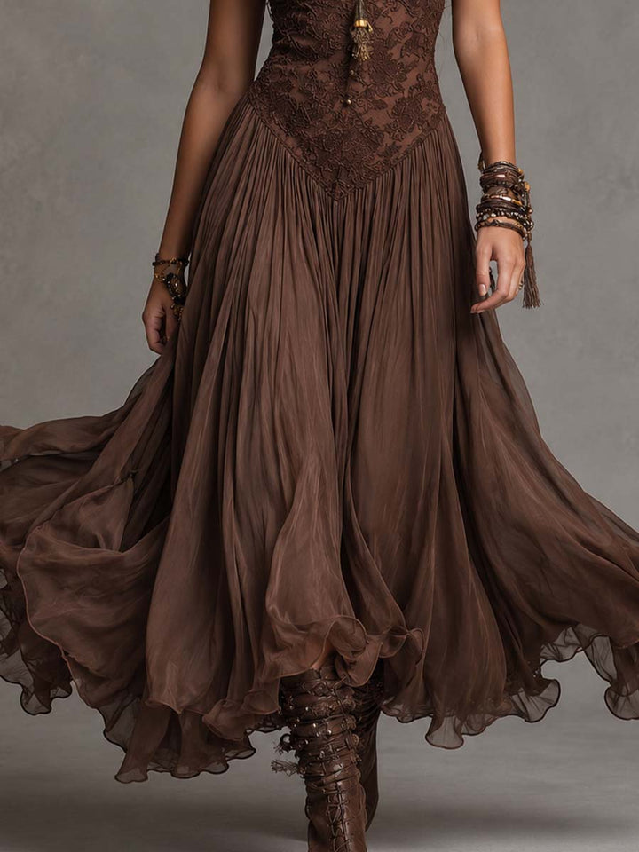 Olivia | Robe Maxi Corset en Dentelle pour Femmes