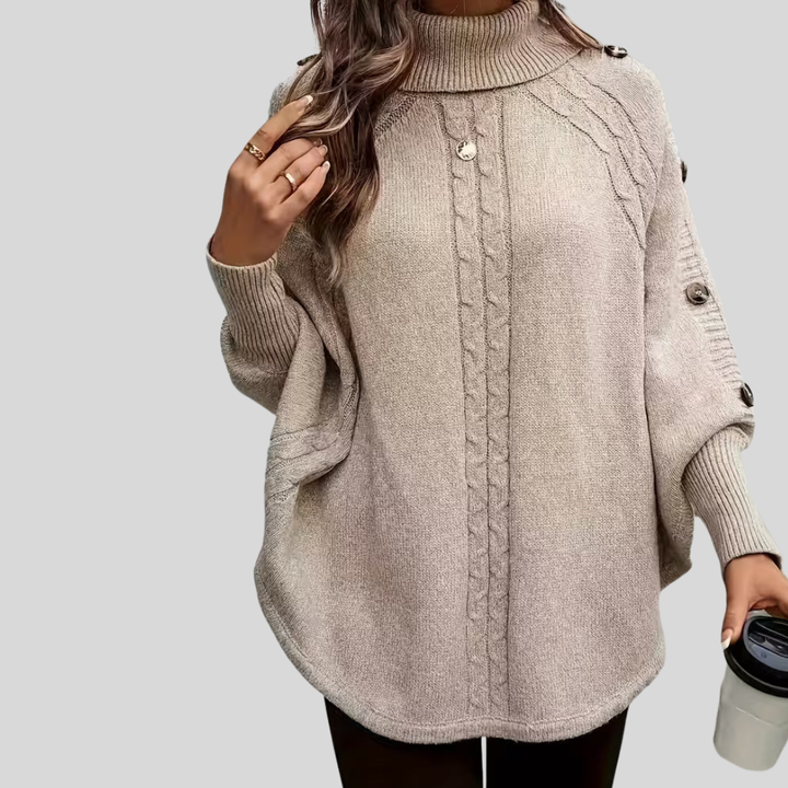Norelle™ | Pull à col montant en tricot torsadé