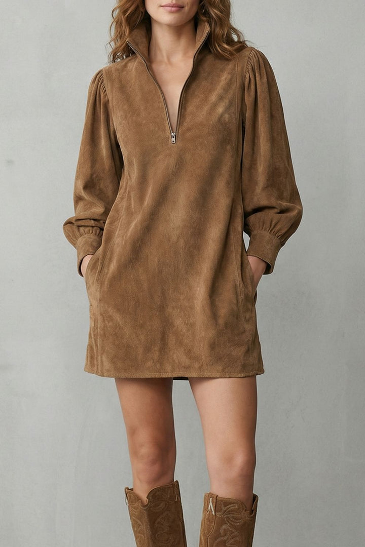 VALMIRA | CHARME EN SUEDE VINTAGE – ROBE MINI