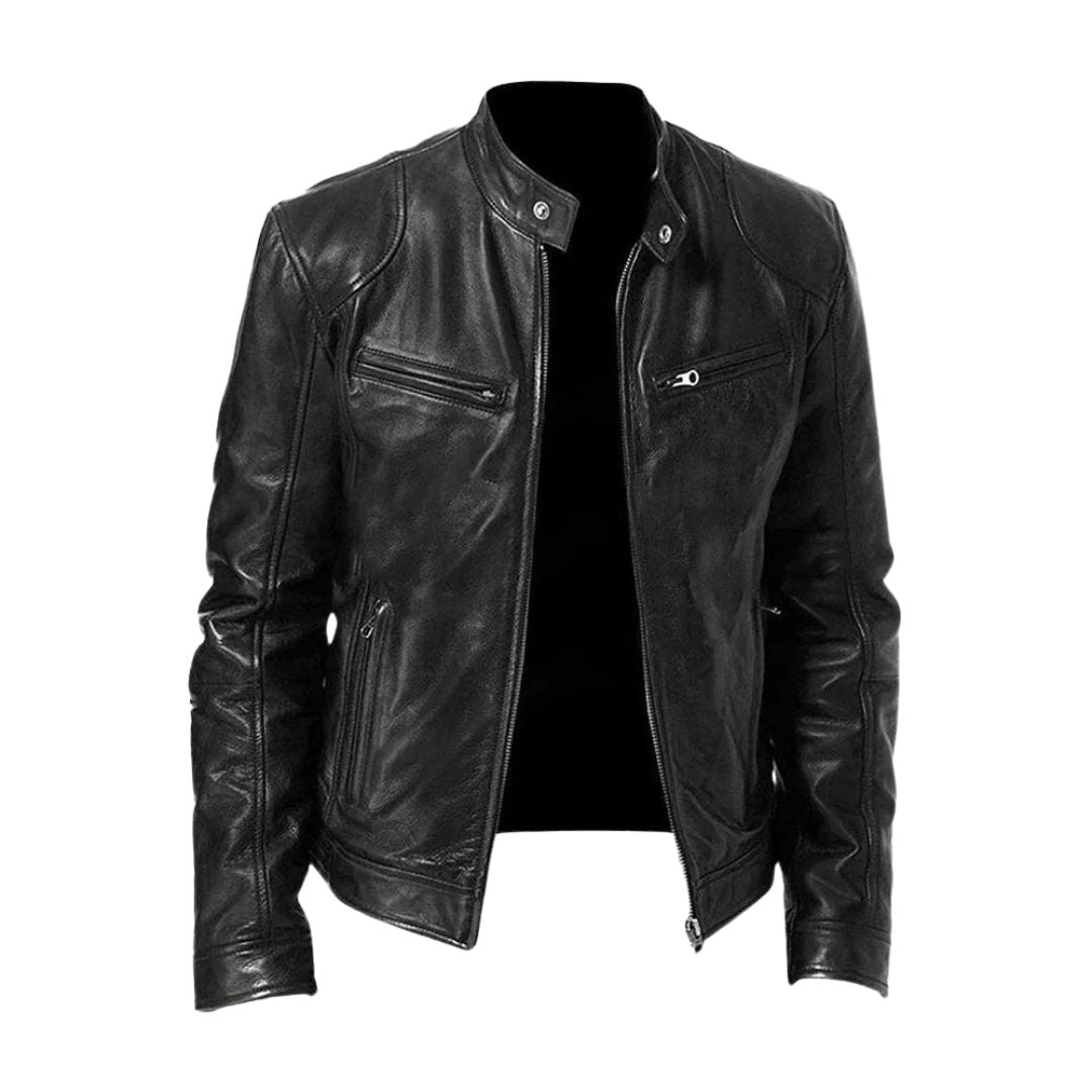 Veste en Cuir Décontractée