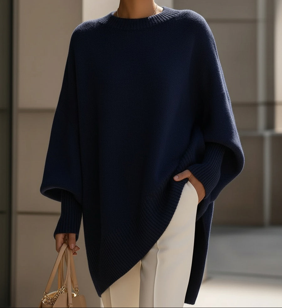 Jennifer | Pull Oversize Drapé à Col Large