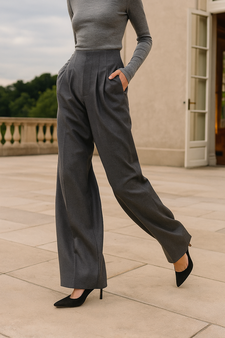 Pantalon Drapé à Jambes Larges Firenze