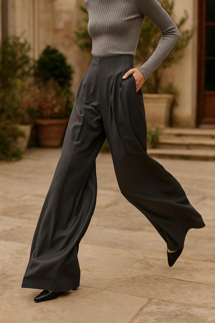 Pantalon Drapé à Jambes Larges Firenze