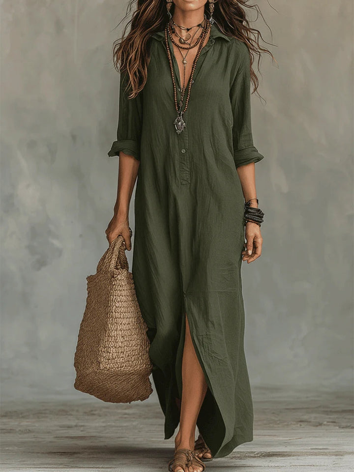 SAULE | Robe Maxi Effortless Silhouette Flatteuse Polyvalente pour un Usage Quotidien