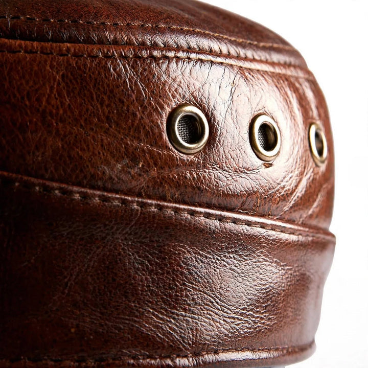 Casquette en cuir Castano