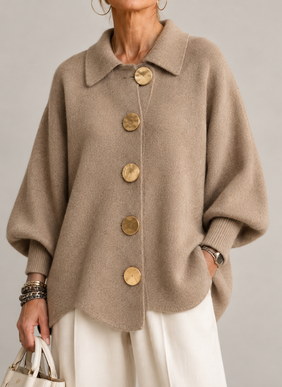 Ardelle™ | Cardigan Oversize avec Col