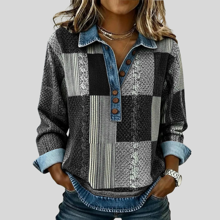 Meridell™ | Sweat-shirt à imprimé colorblock