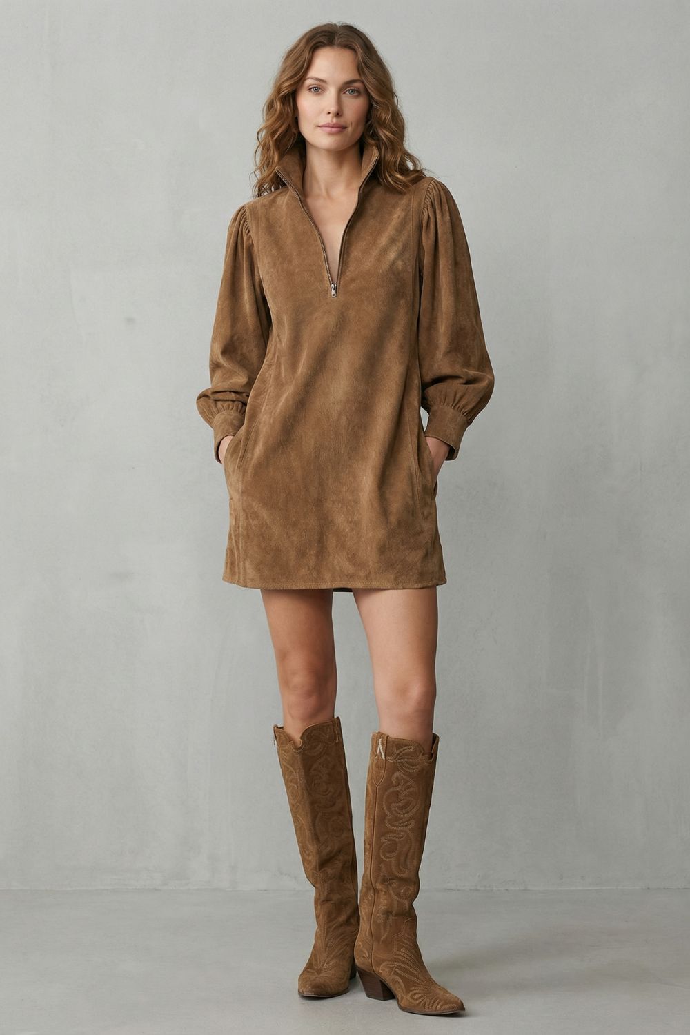 VALMIRA | CHARME EN SUEDE VINTAGE – ROBE MINI