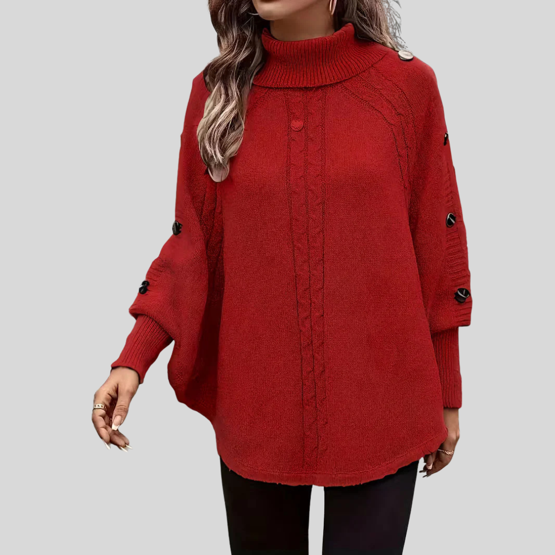 Norelle™ | Pull à col montant en tricot torsadé