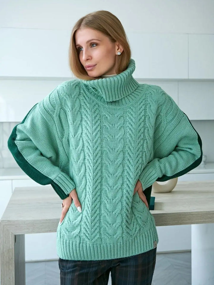 Pull oversize à col roulé