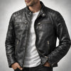 Maddox | Blouson biker en cuir vintage
