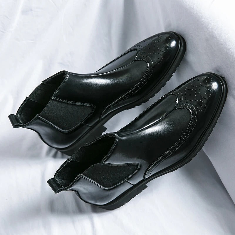 Bottes Chelsea en Cuir Véritable