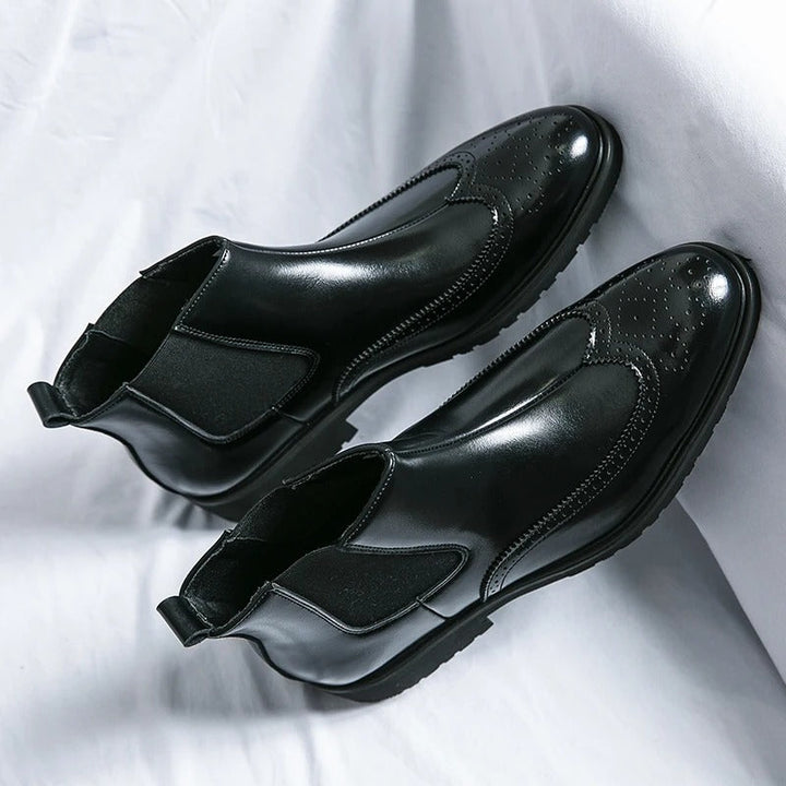 Bottes Chelsea en Cuir Véritable