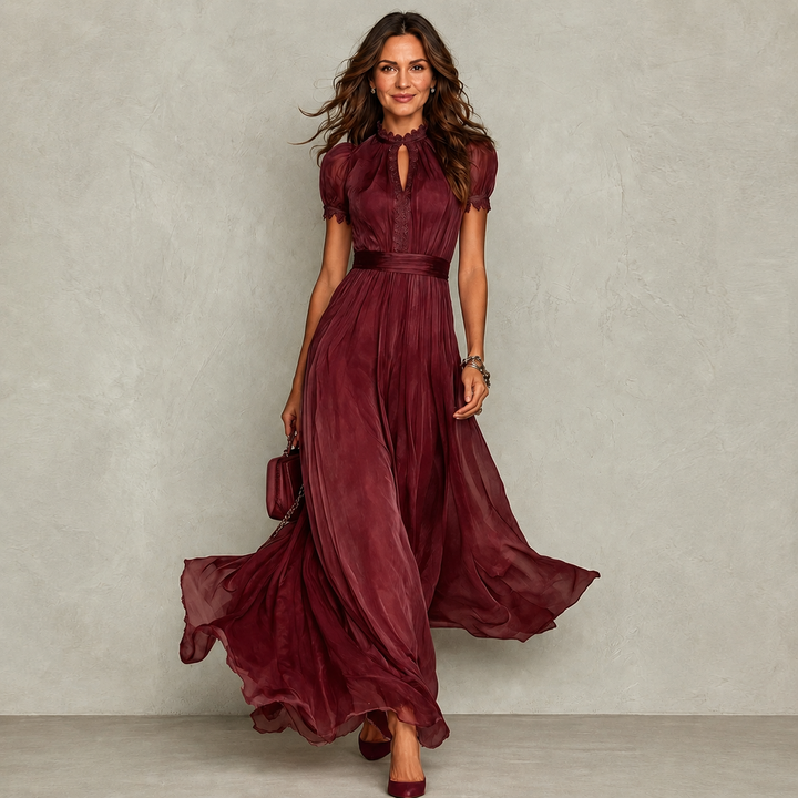 Zoey | Robe à Col Roulé Plissée pour Femmes