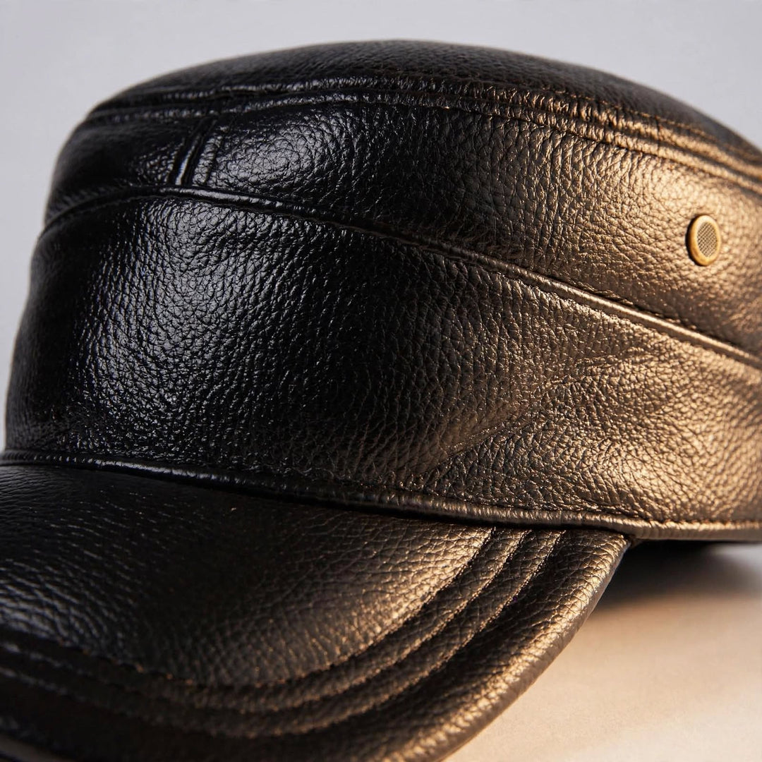 Casquette en cuir Castano