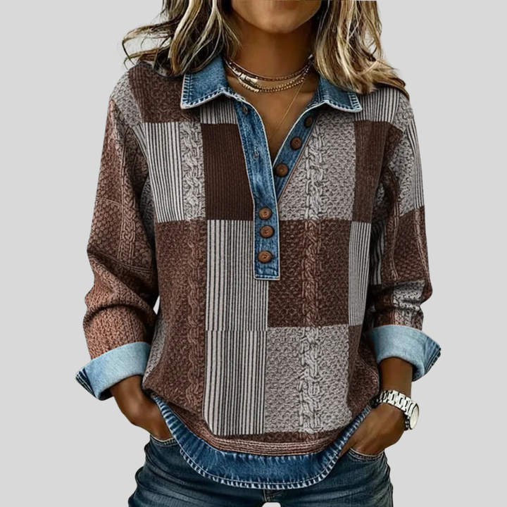 Meridell™ | Sweat-shirt à imprimé colorblock