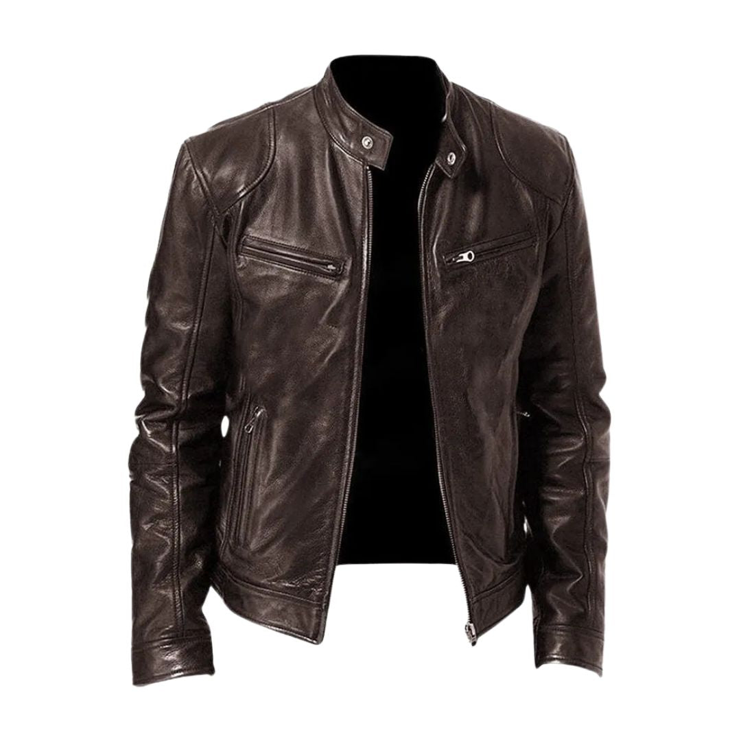 Veste en Cuir Décontractée