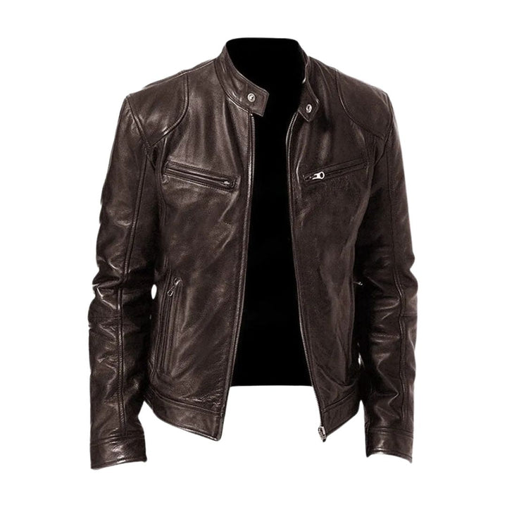 Veste en Cuir Décontractée