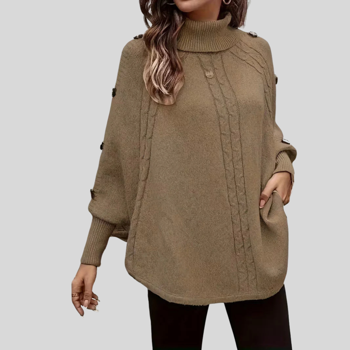 Norelle™ | Pull à col montant en tricot torsadé