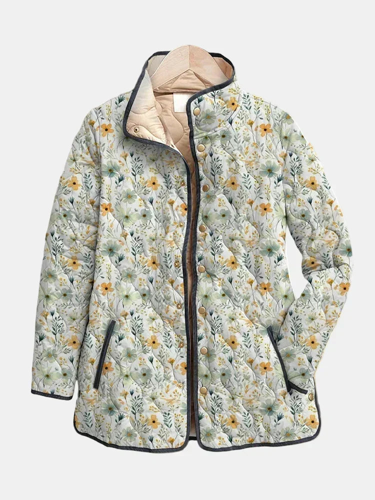 Nola | Veste Matelassée Imprimée avec Fleurs