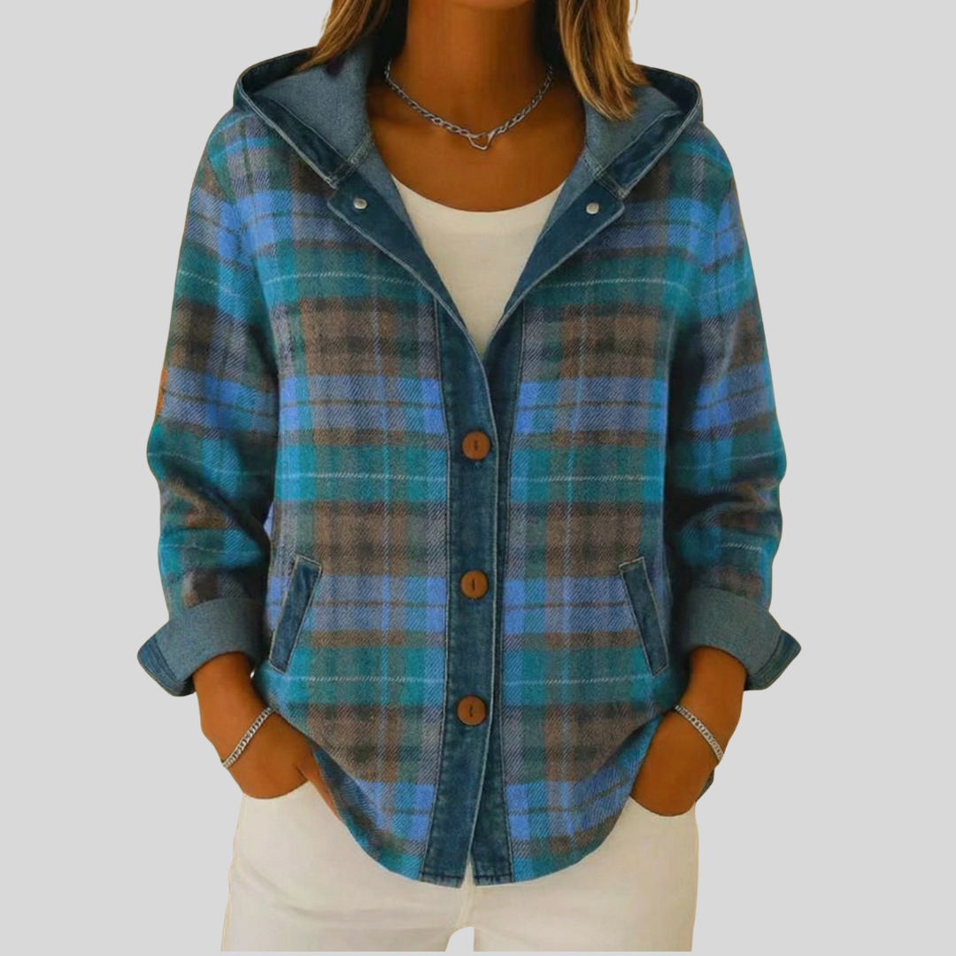 Bevlyn™ | Chemise à capuche à carreaux