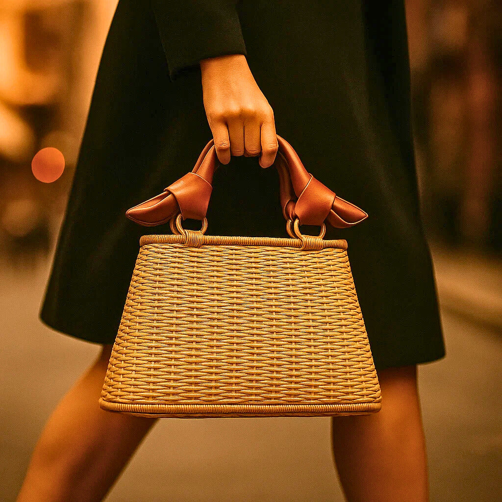 SAC À MAIN EN PAILLE TISSÉE AVA RAE