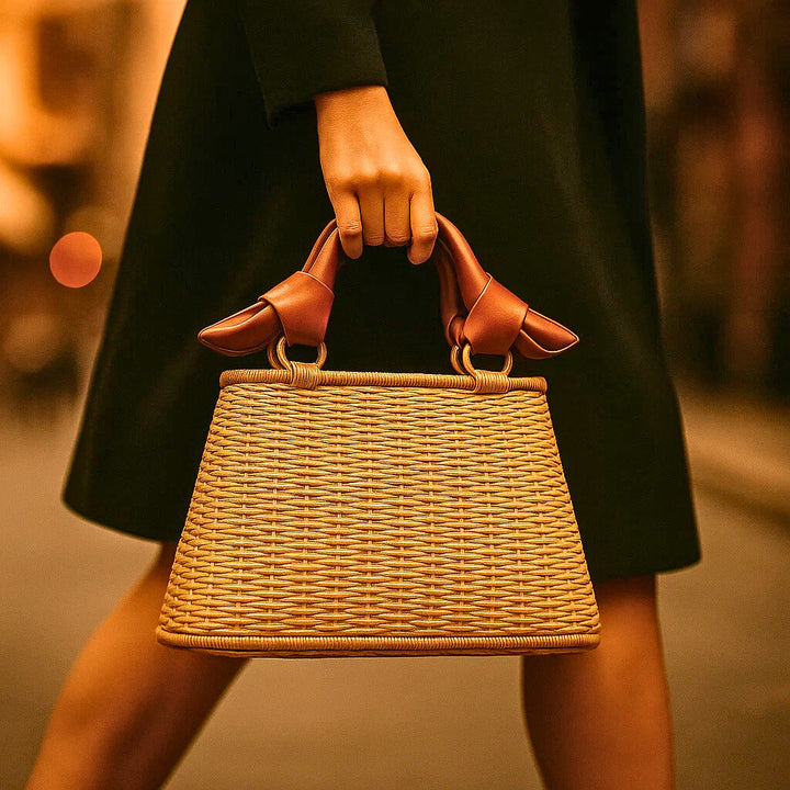 SAC À MAIN EN PAILLE TISSÉE AVA RAE