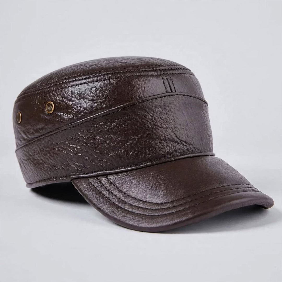 Casquette en cuir Castano