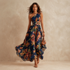 Celeste | Robe Maxi à Une Épaule Florale