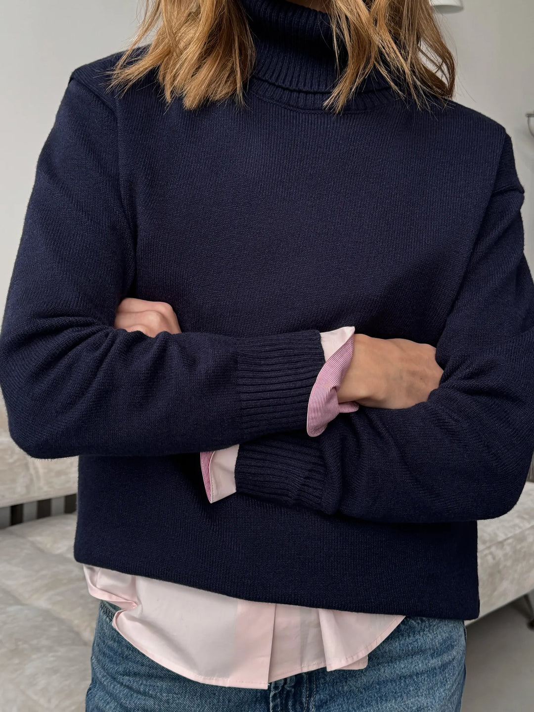 Pull à col roulé oversize chaud
