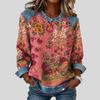 Orabelle™ | Sweat-shirt à imprimé floral avec bord en denim
