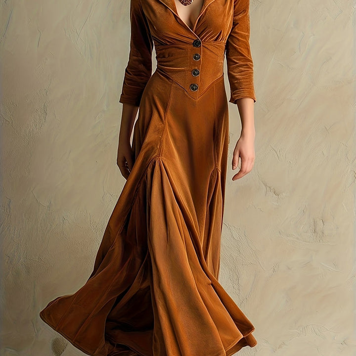 Amabel | Robe Maxi Élégante à Boutons