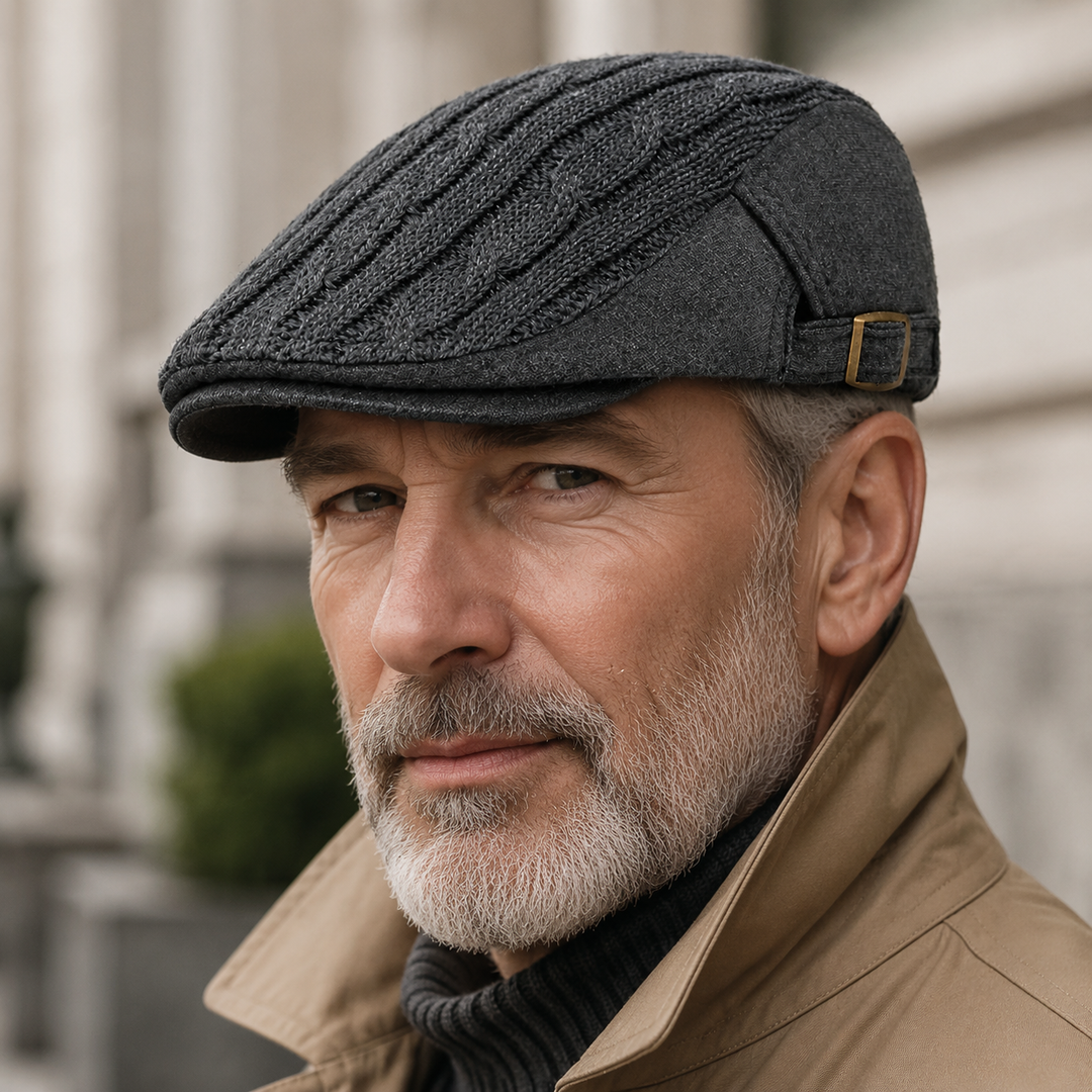 Béret en tricot torsadé