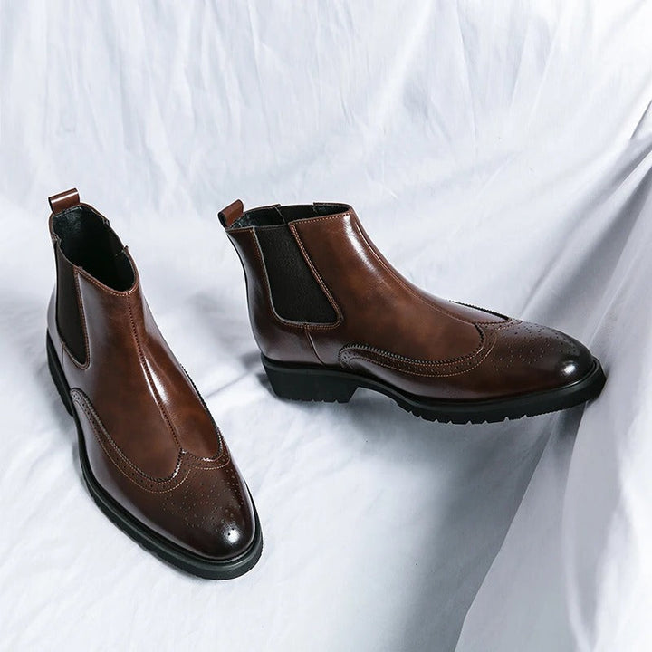 Bottes Chelsea en Cuir Véritable