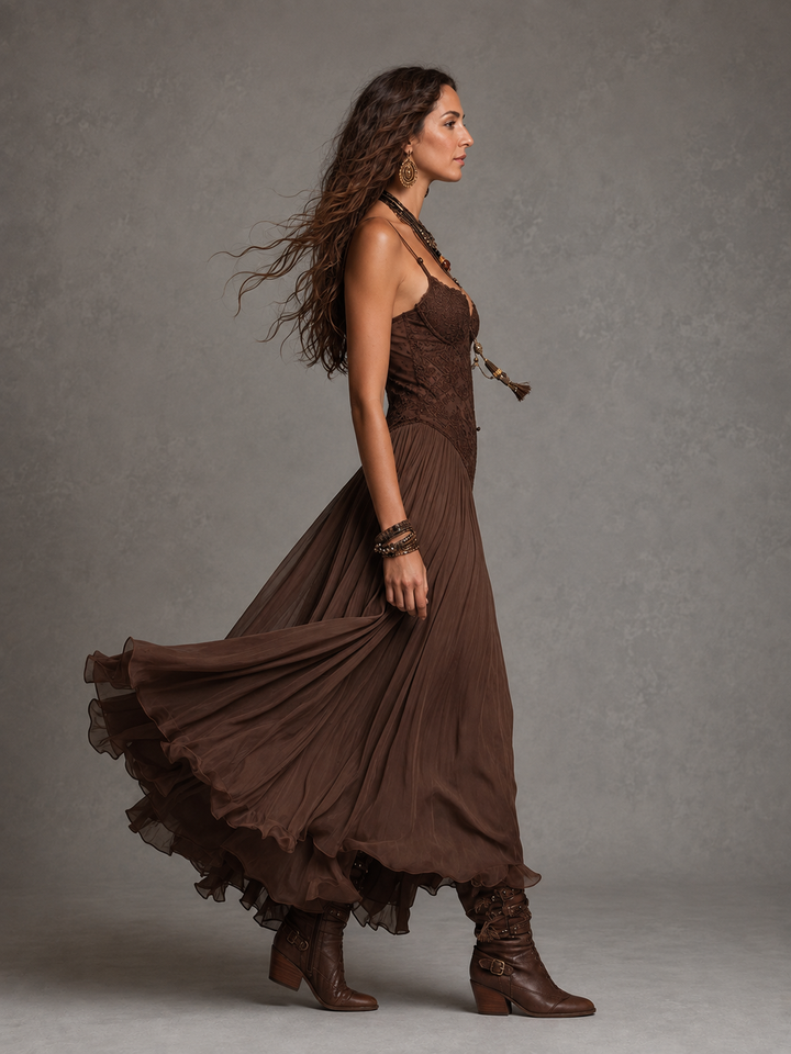 Olivia | Robe Maxi Corset en Dentelle pour Femmes